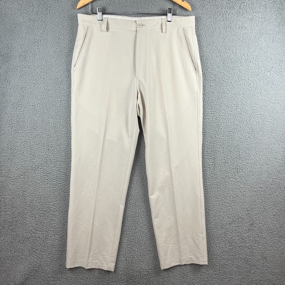 Footjoy Golf Pants Mens Beige 35x32 Performance Blend Chinos Lightweight Stretch